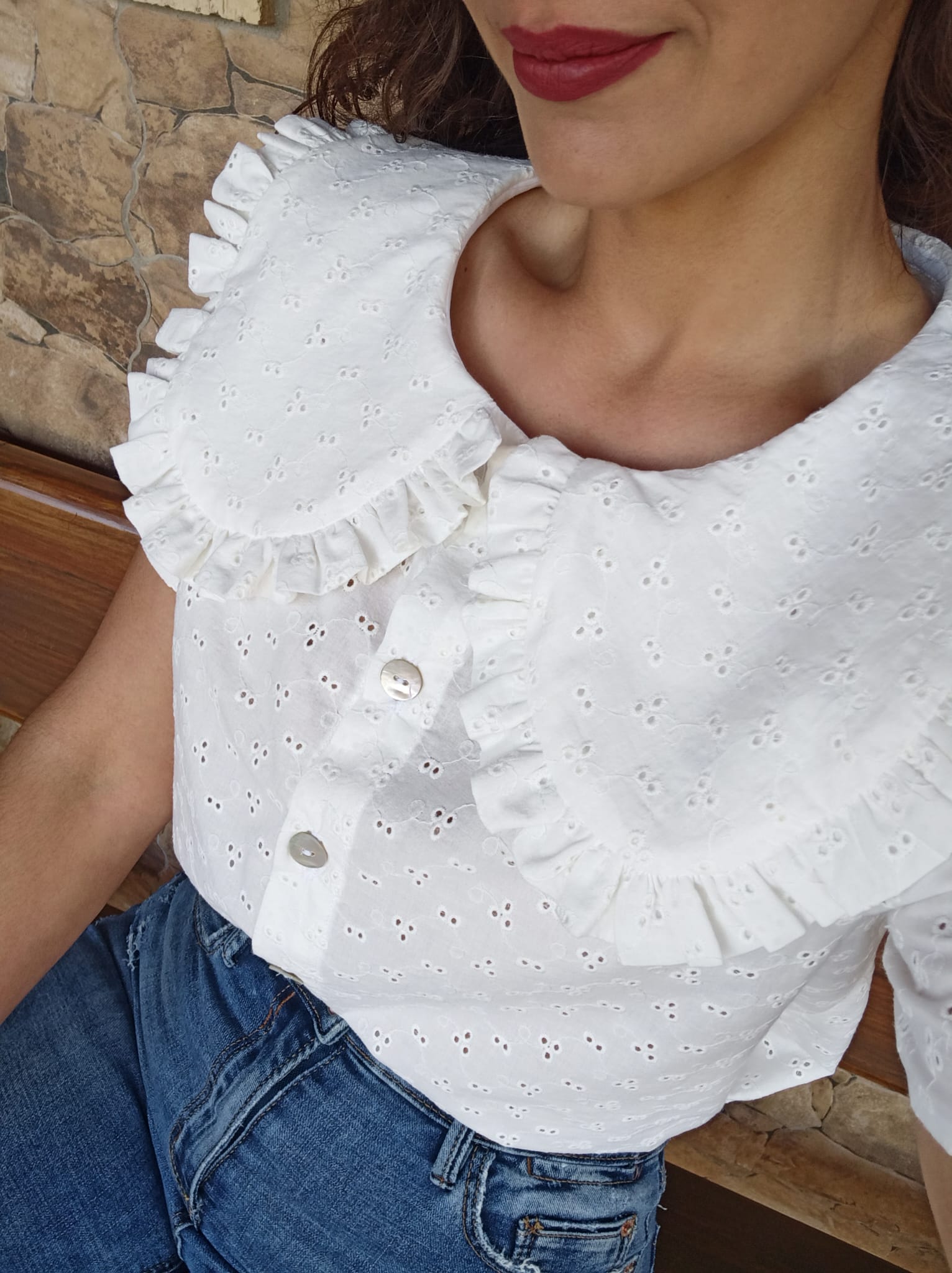Blusa cuello bebe - Imagen 1
